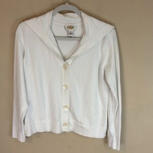 Talbots Ivory Button-Up Cardigan